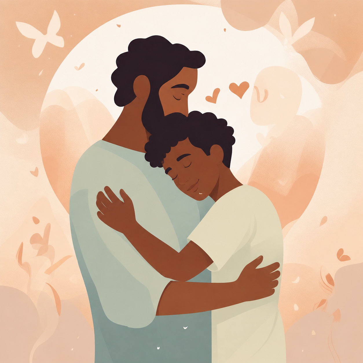 Jesus embracing someone who has fallen short